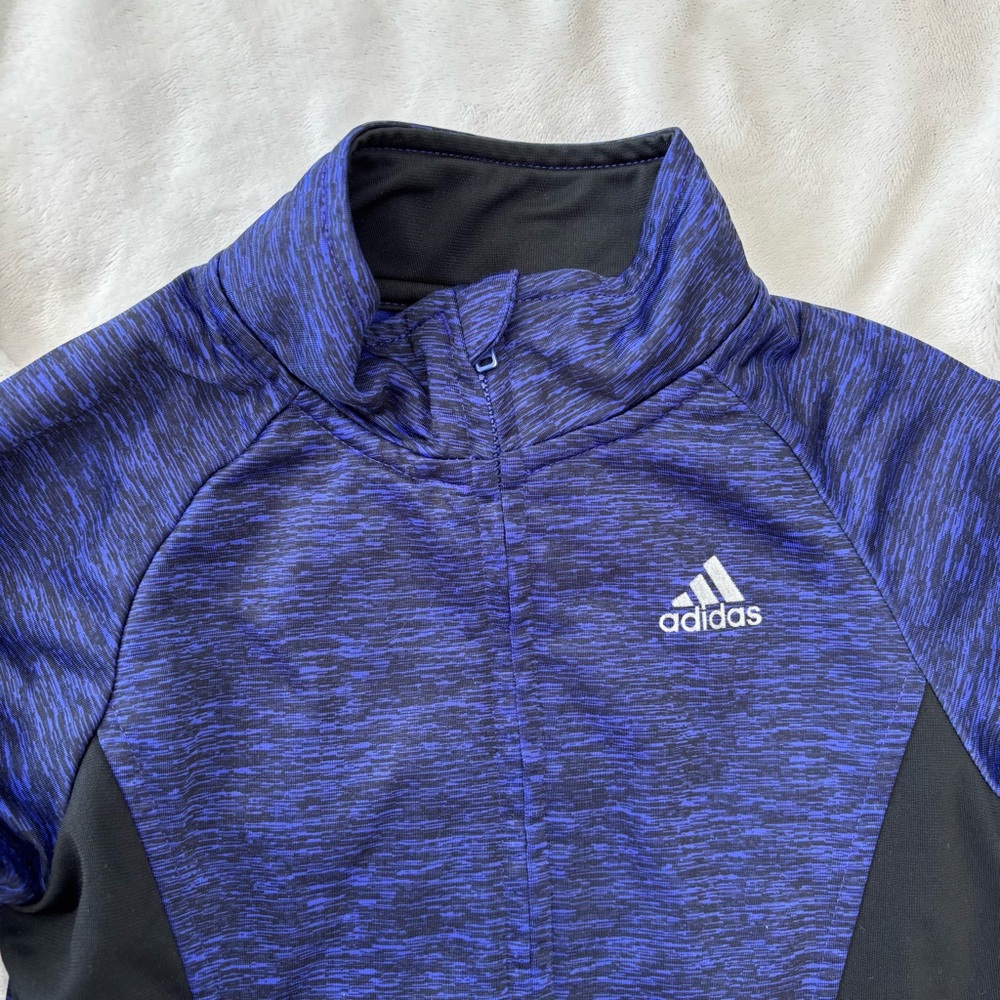 adidas Kids' Blue Full-Zip Jacket girls 6x - Picture 3 of 5